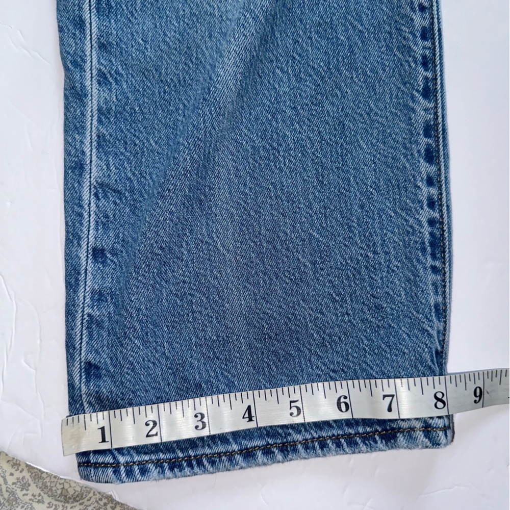 Levi’s Women’s Medium Blue Wash Ribcage Straight Button Front Jeans- Size 27x27 - Picture 6 of 12